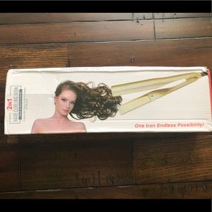 2-in-1 curling/straightening iron
